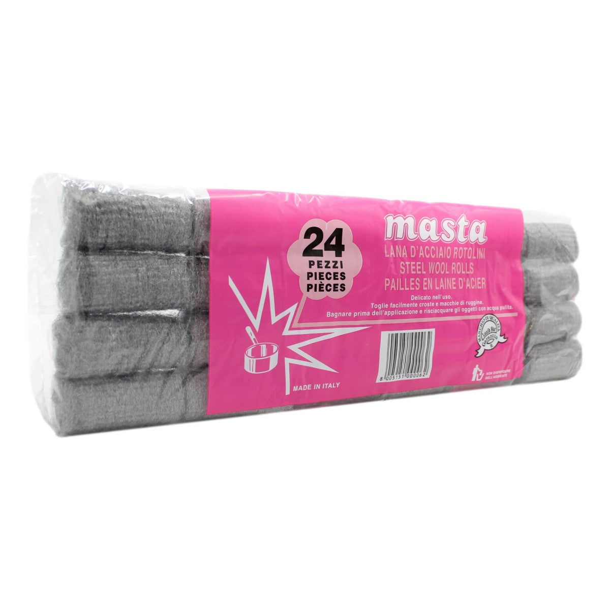 BIO ROTOLINI LANA ACCIAIO 24PZ