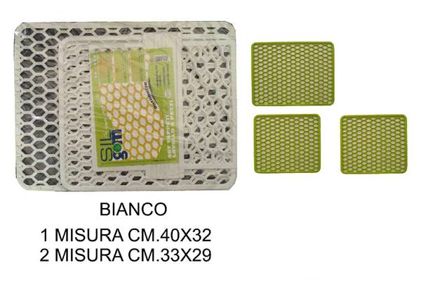 GRIMAS TAPPETO LAVELLO 3PZ. BLU/BIAN/VER 