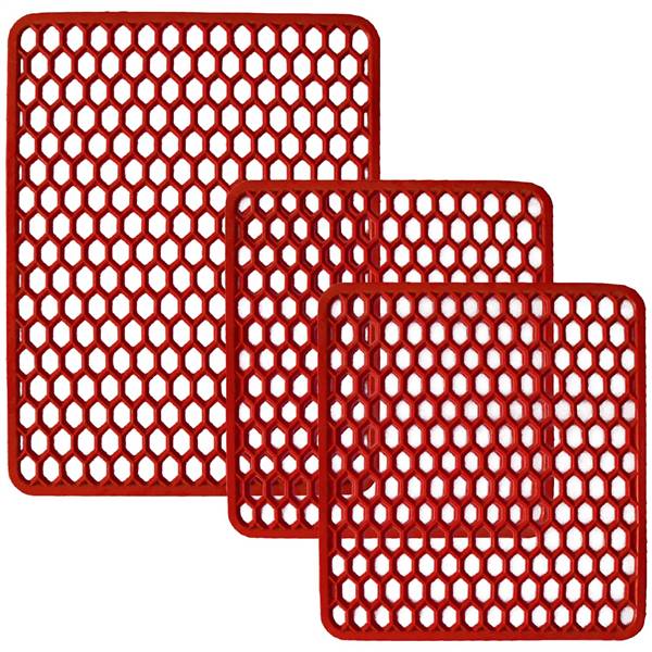 GRIMAS TAPPETO LAVELLO 3PZ. ROSSO 