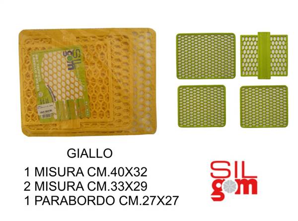 GRIMAS TAPPETO LAVELLO 3PZ. GIALLO 