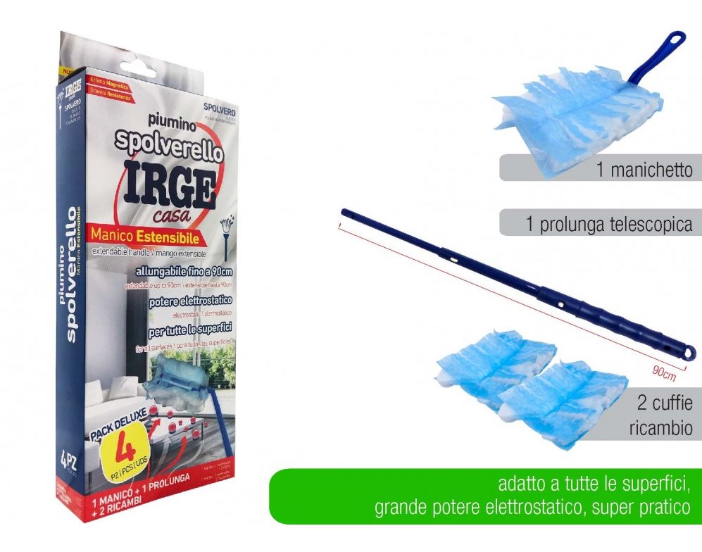 IRGE SPOLVERELLO PIUMINO MANICO ALLUNGAB FINO A 90CM