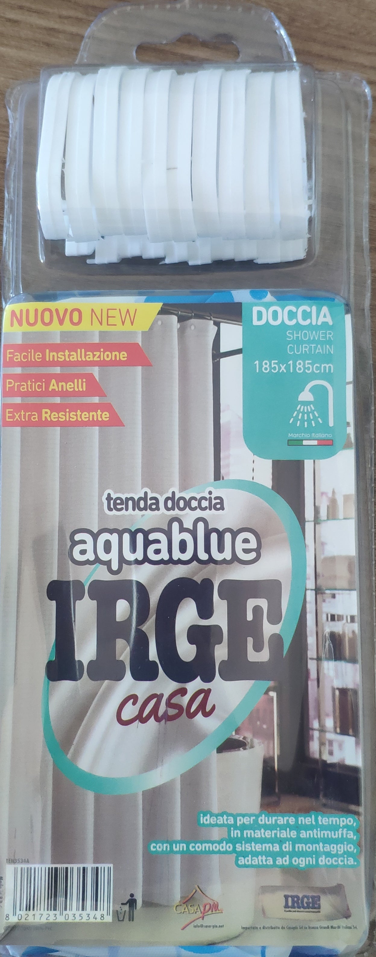 IRGE TENDA DOCCIA 185X185CM. C/ANELLO