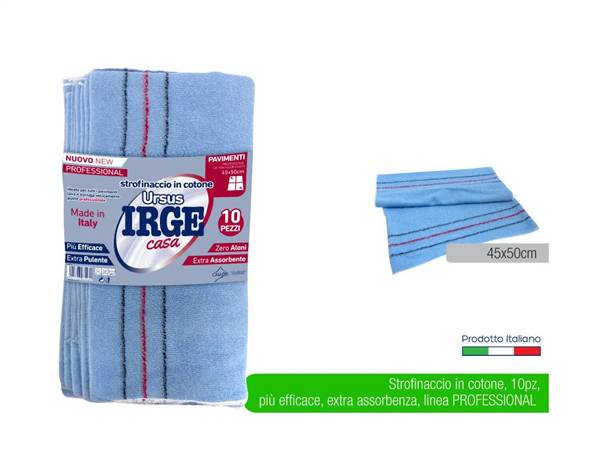 IRGE PANNO COTONE AZZURRO 45X50CM 10PZ. 