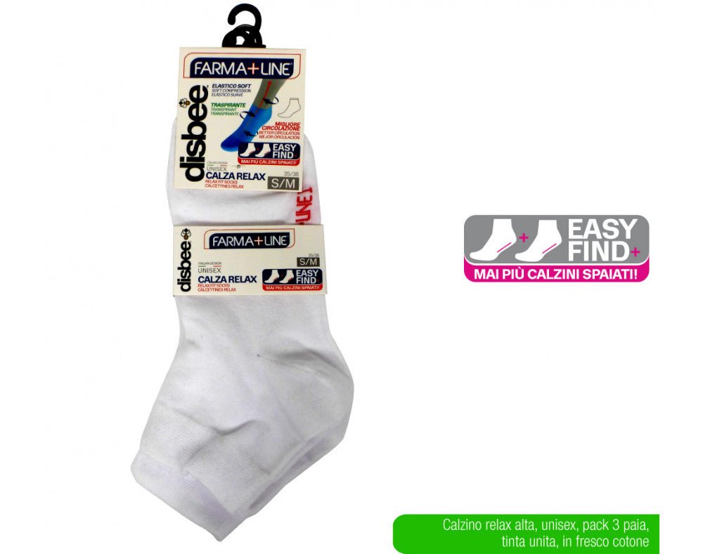 ATX CALZA RELAX ALTA 3PZ BIANCO S/M