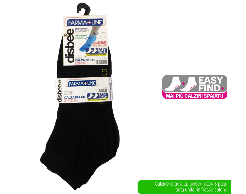 ATD CALZA RELAX ALTA 3PZ NERO M/L