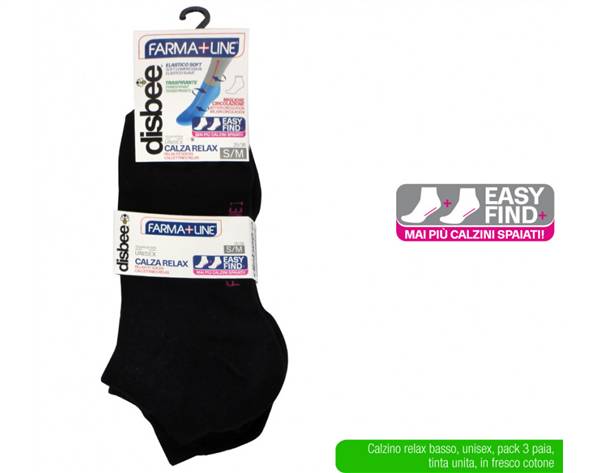 ATX CALZA RELAX BASSA 3PZ NERO S/M 