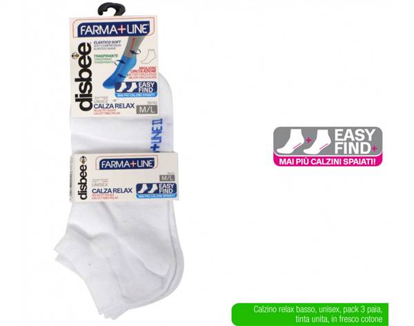 ATD CALZA RELAX BASSA 3PZ BIANCO M/L 