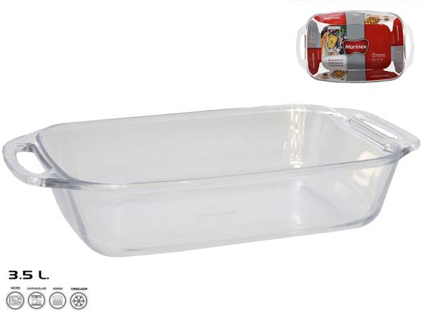 GERI TEGLIA VETRO RETT. 37X23X8 3,5LT 