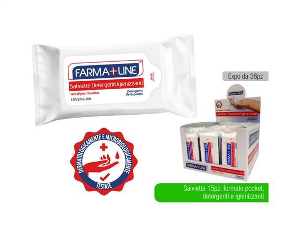 FARMALINE SALVIETTE IGIENIZZANTI 15PZ 