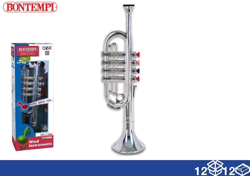 EOL BONTEMPI FIATO TROMBA CROMATA 37CM 4 NOTE