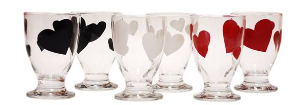 CIN CIN BICCHIERE 6PZ CUORE BIG 