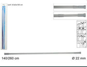 BASTONE DOCCIA ESTENSIBILE 140X260CM 