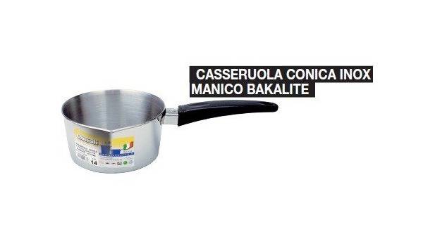 GNALI CASSERUOLA CONICA CM.10 INOX M/BAK 