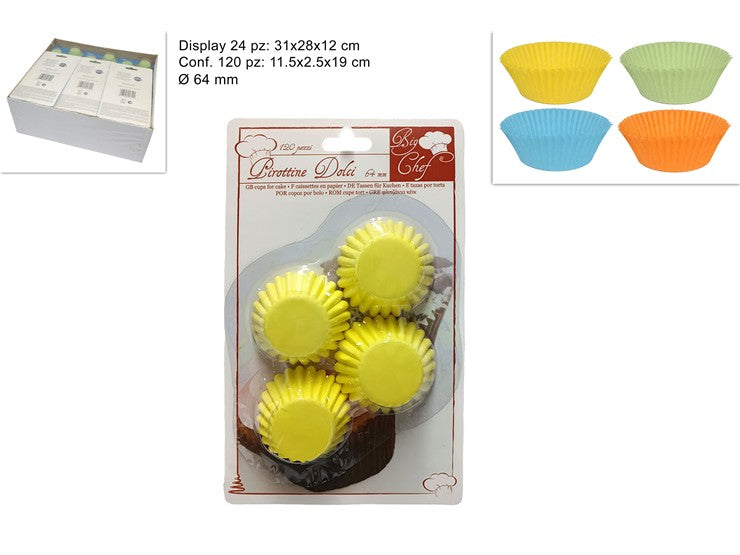 DUE ESSE PIROTTINE DOLCI CARTA 64MM 120P COLORATE