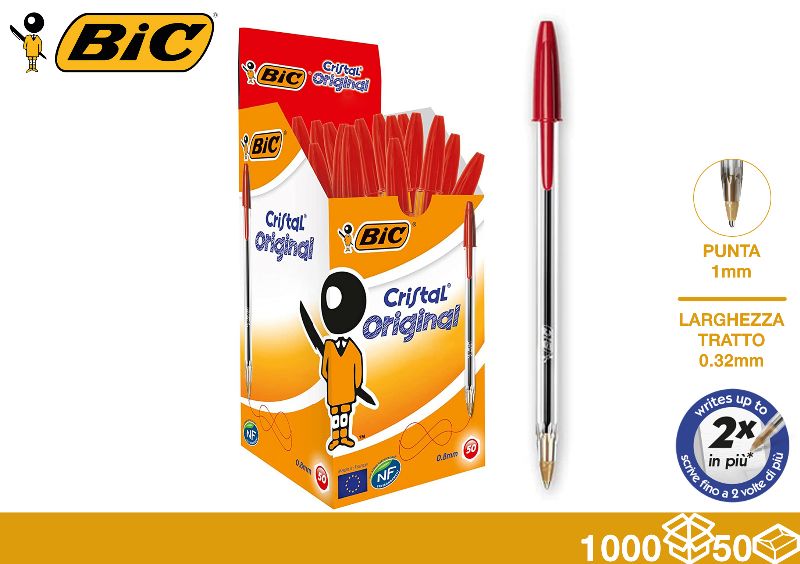 BIC PENNA CRISTAL ROSSO 1PZ