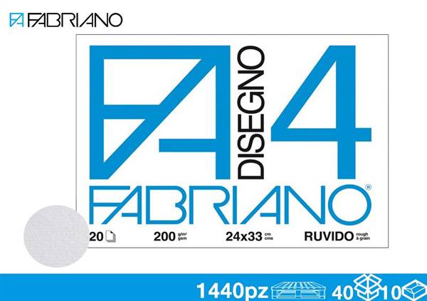 FABRIANO BLOCCO F4 20FF 24X33 RUVIDO 