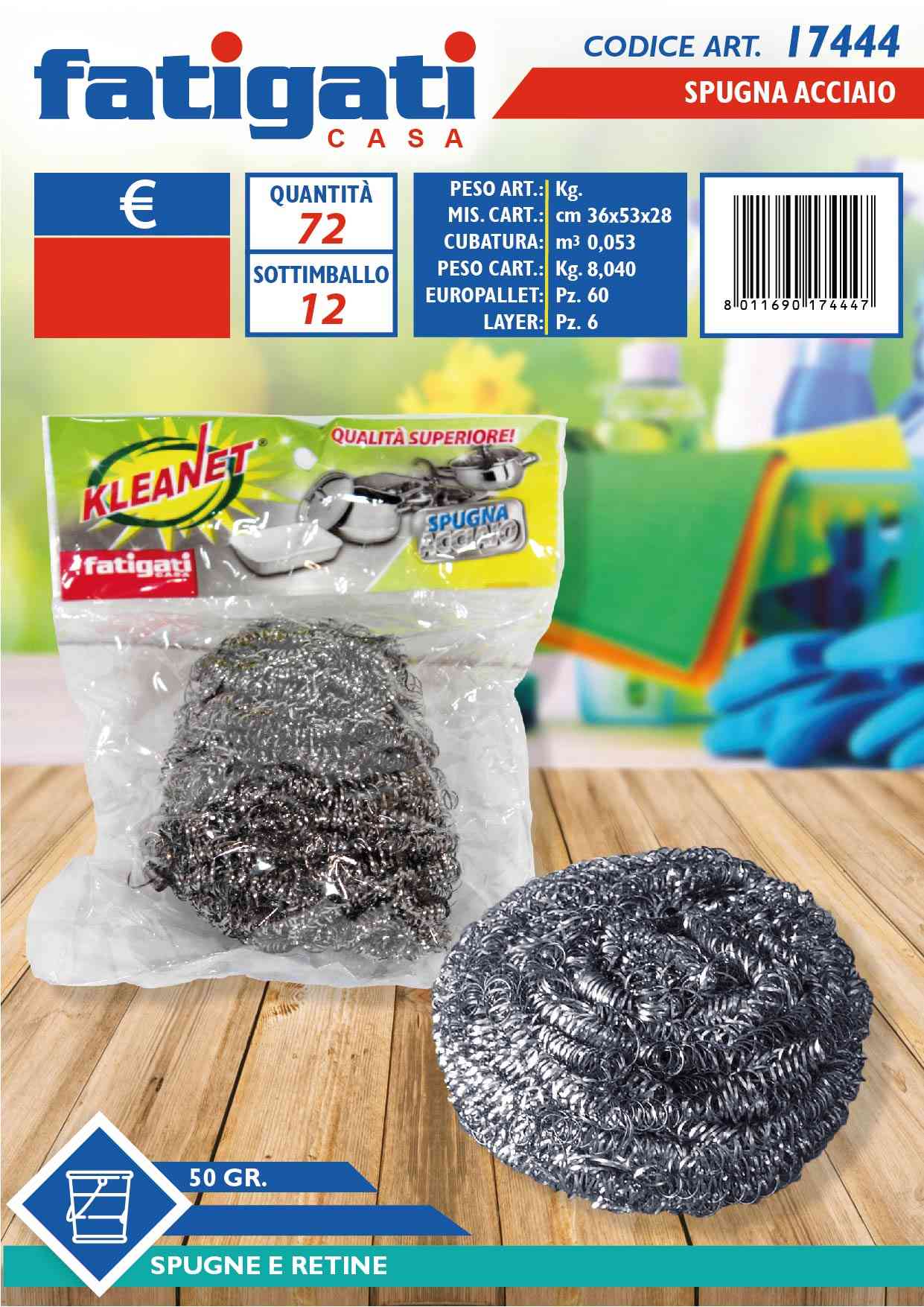 FATIGATI SPUGNA ACCIAIO 50GR.