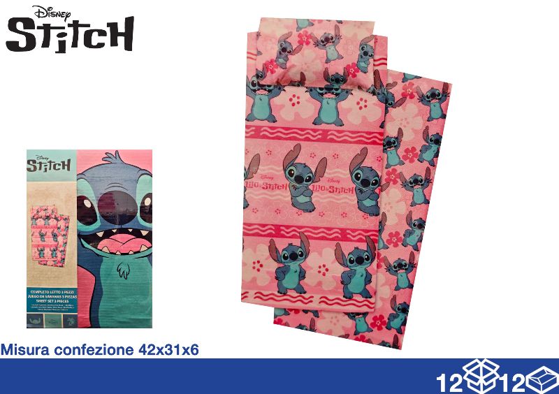 DISNEY COPPIA LENZUOLA 150X280 3PZ STITC