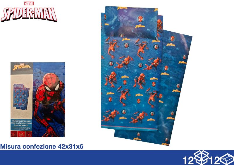 DISNEY COPPIA LENZUOLA 150X280 3PZ SPIDE