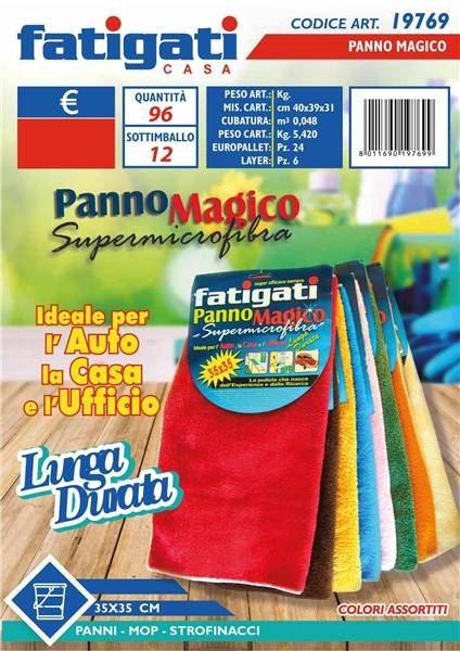 FATIGATI PANNO MICROFIBRA MAGICO 35X35 