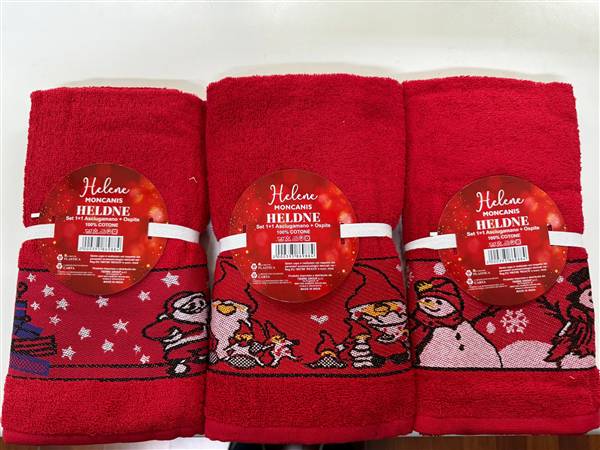 TR ASCIUGAMAN SPUGNA HELDNE SET 1+1 XMAS 