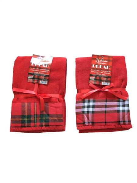 TR ASCIUGAMANO SPUGNA BREAD SET 1+1 XMAS 