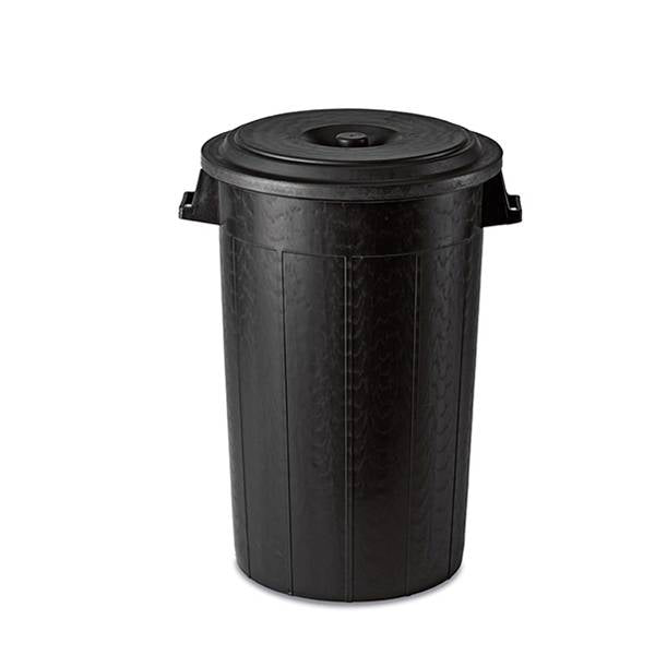 STEFANPLAST BIDONE LT.100 NERO C/COPERCH 
