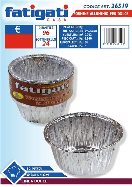 FATIGATI FORMINE DOLCI TONDE 12PZ ALLUM 