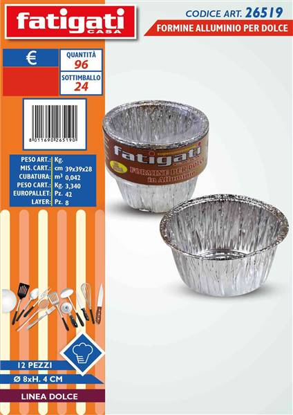 FATIGATI FORMINE DOLCI TONDE 12PZ ALLUM 
