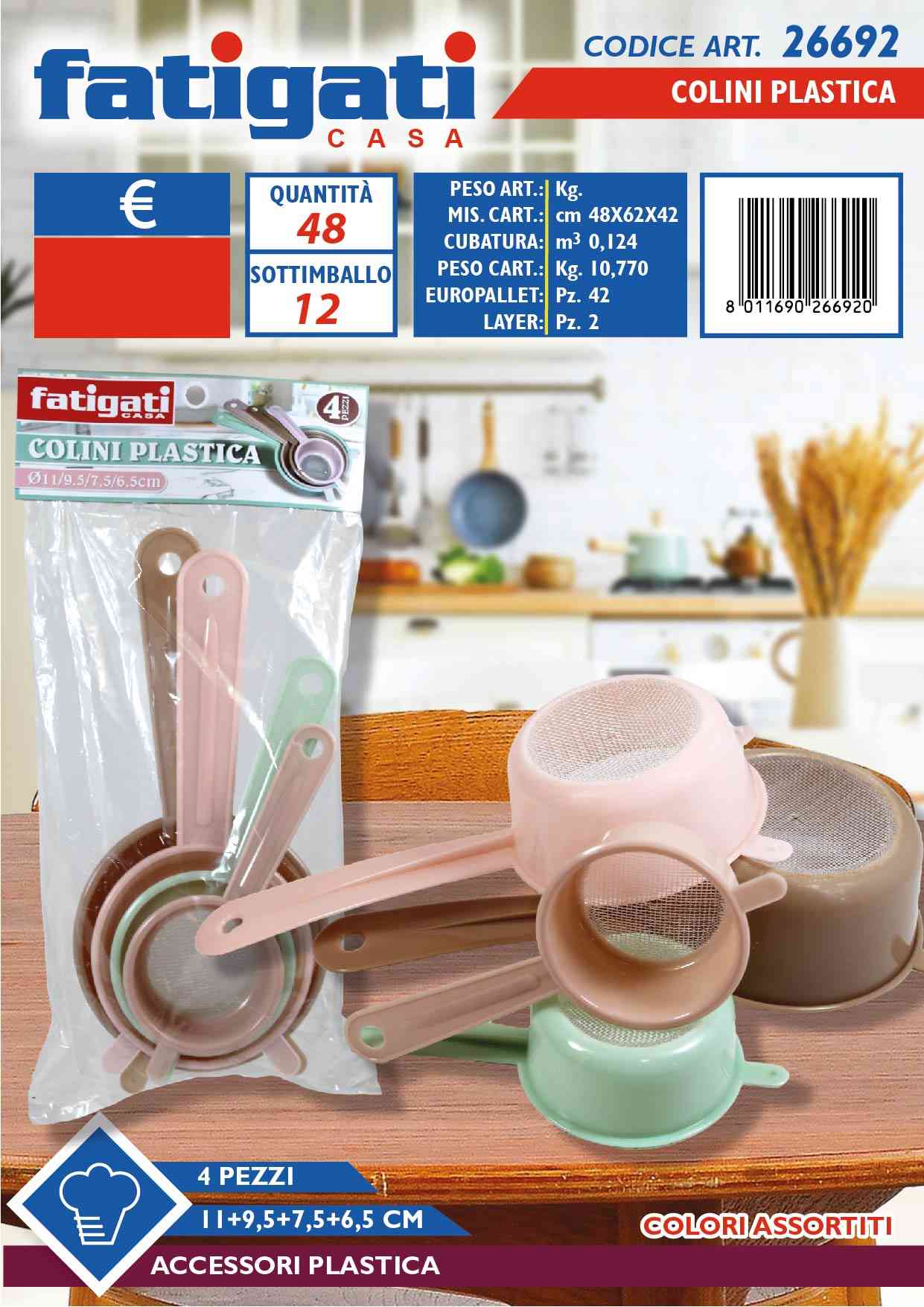 FATIGATI COLINI PLASTICA 4PZ.