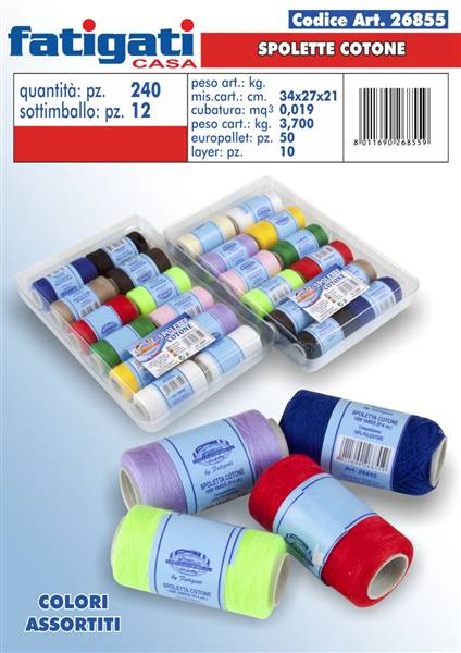 FATIGATI SPOLETTE COTONE COLORE ASS. 