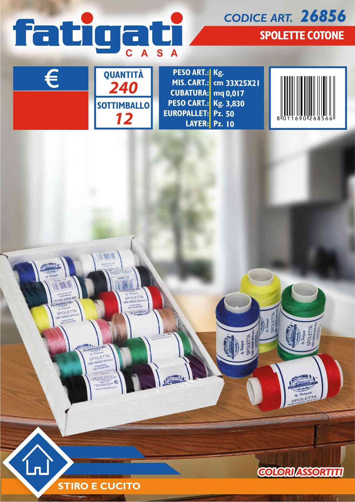 FATIGATI SPOLETTE COTONE COLORE ASS.