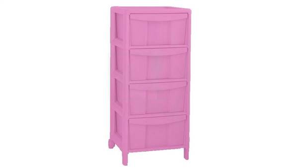 CASSETTIERA COMETA 4 CASSETTI COL ROSA 