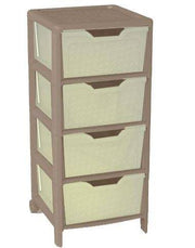 CASSETTIERA STELLA 4 CASSETTI BICOLOR 