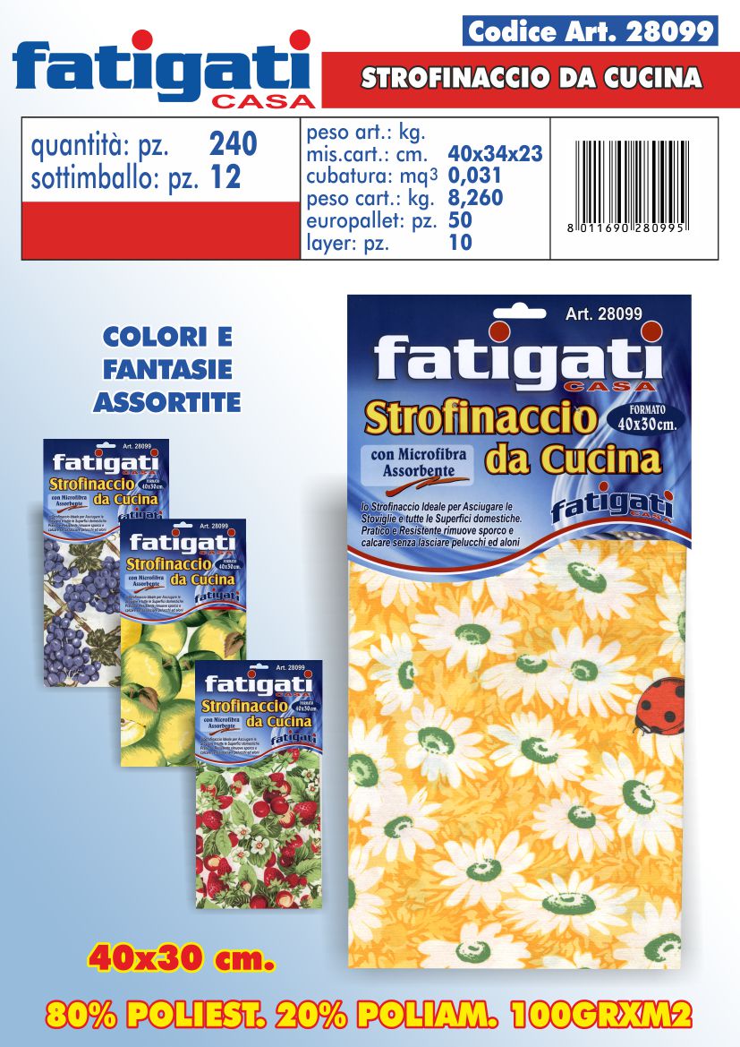 FATIGATI STROFINACCIO DA CUCINA 40X30