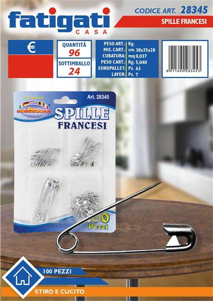 FATIGATI SPILLE FRANCESI 100PZ. 