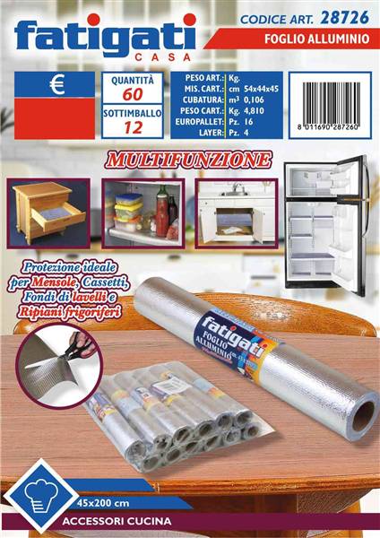 FATIGATI FOGLIO ALLUMINIO 200X45 