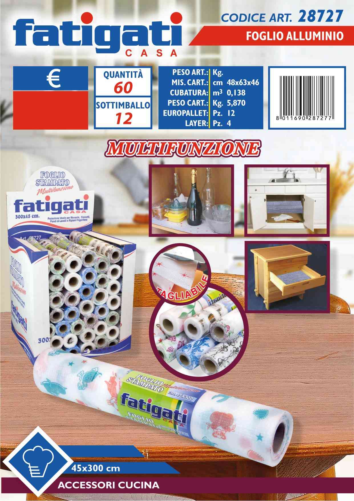 FATIGATI FOGLIO STAMPATO 300X45