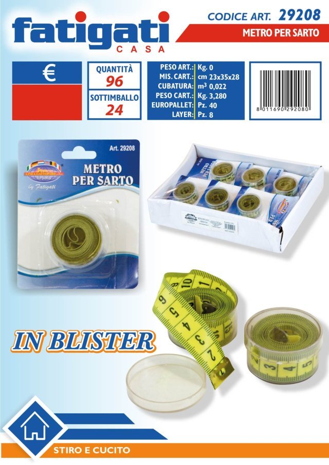 FATIGATI METRO PER SARTO IN BLISTER CARD