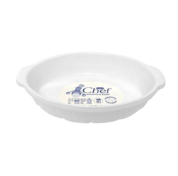 PIROFILA OVALE CM.26 "CHEF" IN CERAMICA 