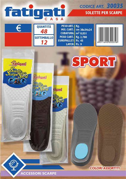 FATIGATI SOLETTE X SCARPE SPORT 
