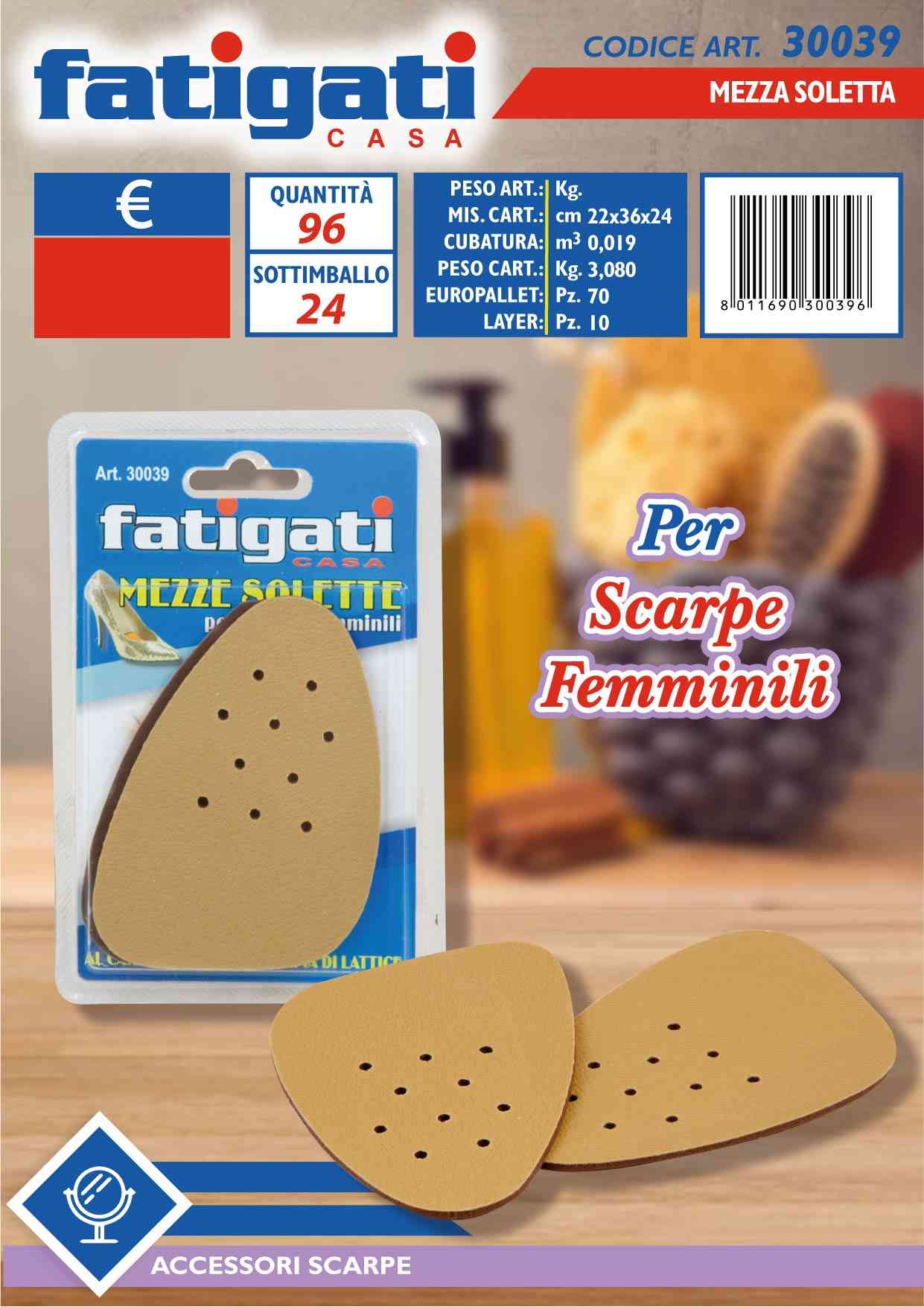 FATIGATI MEZZA SOLETTA X SCARPE FEMMINI