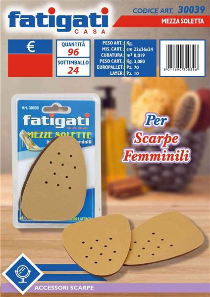 FATIGATI MEZZA SOLETTA X SCARPE FEMMINI 