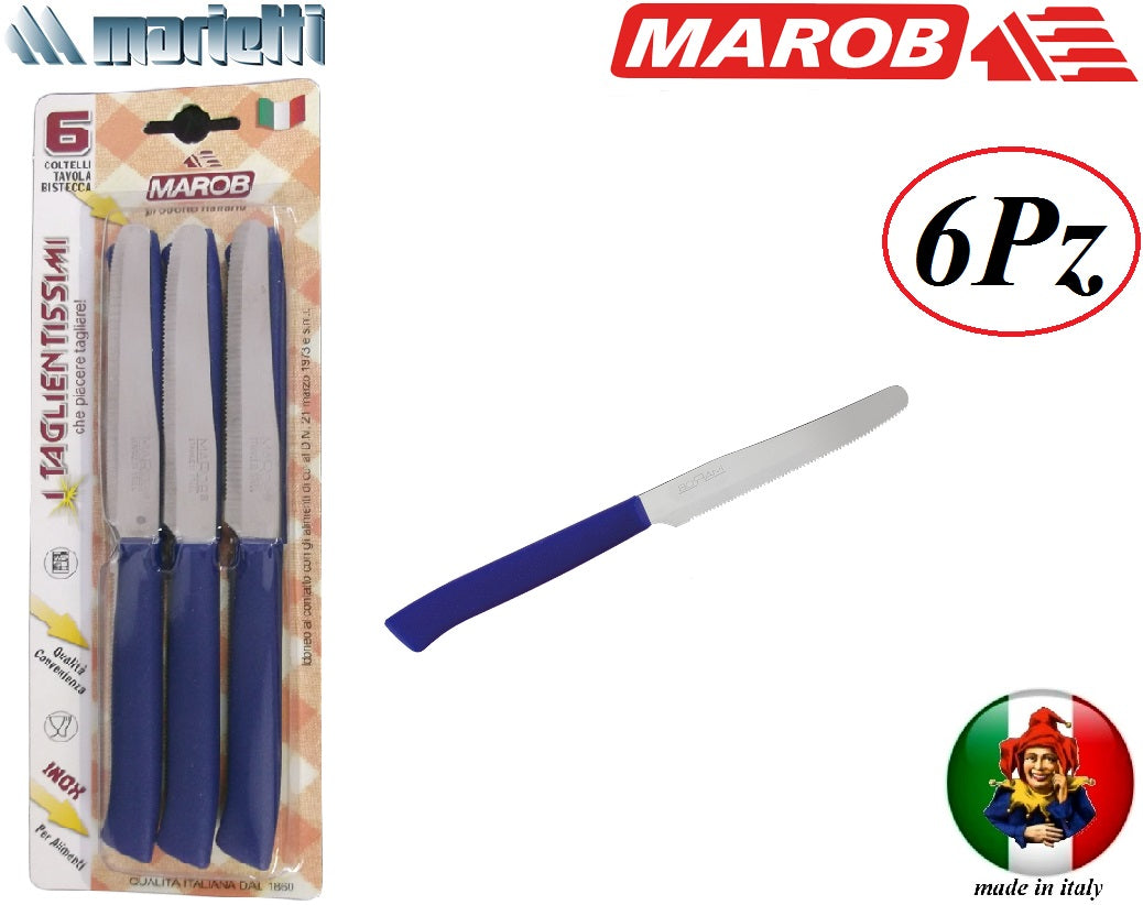 MARIETTI COLTELLI TAVOLA 6PZ CM.11 BLU