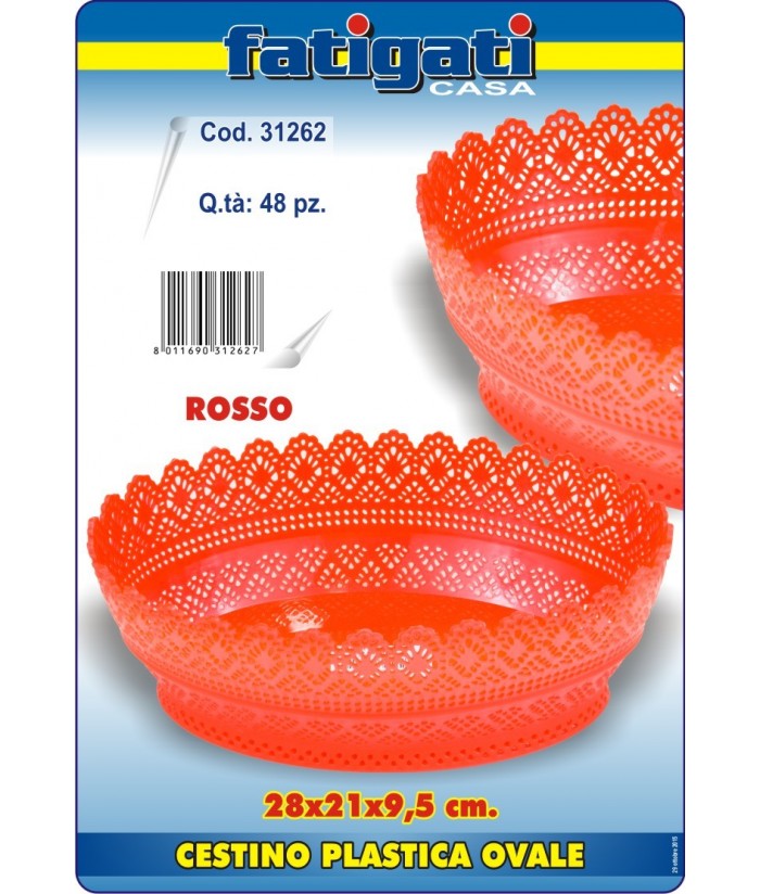 FATIGATI CESTINO OVALE ROSSO