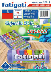 FATIGATI SACCHI C/LACCI 20PZ 50X60 VIOLA 