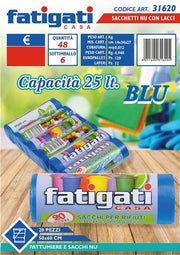 FATIGATI SACCHI C/LACCI 20PZ 50X60 BLU 