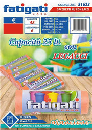FATIGATI SACCHI C/LACCI 20PZ 50X60 ARANC 