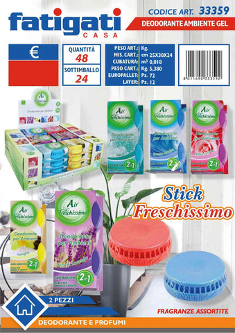 Fatigati Deod. Ambiente Gel 2pz. Stick F