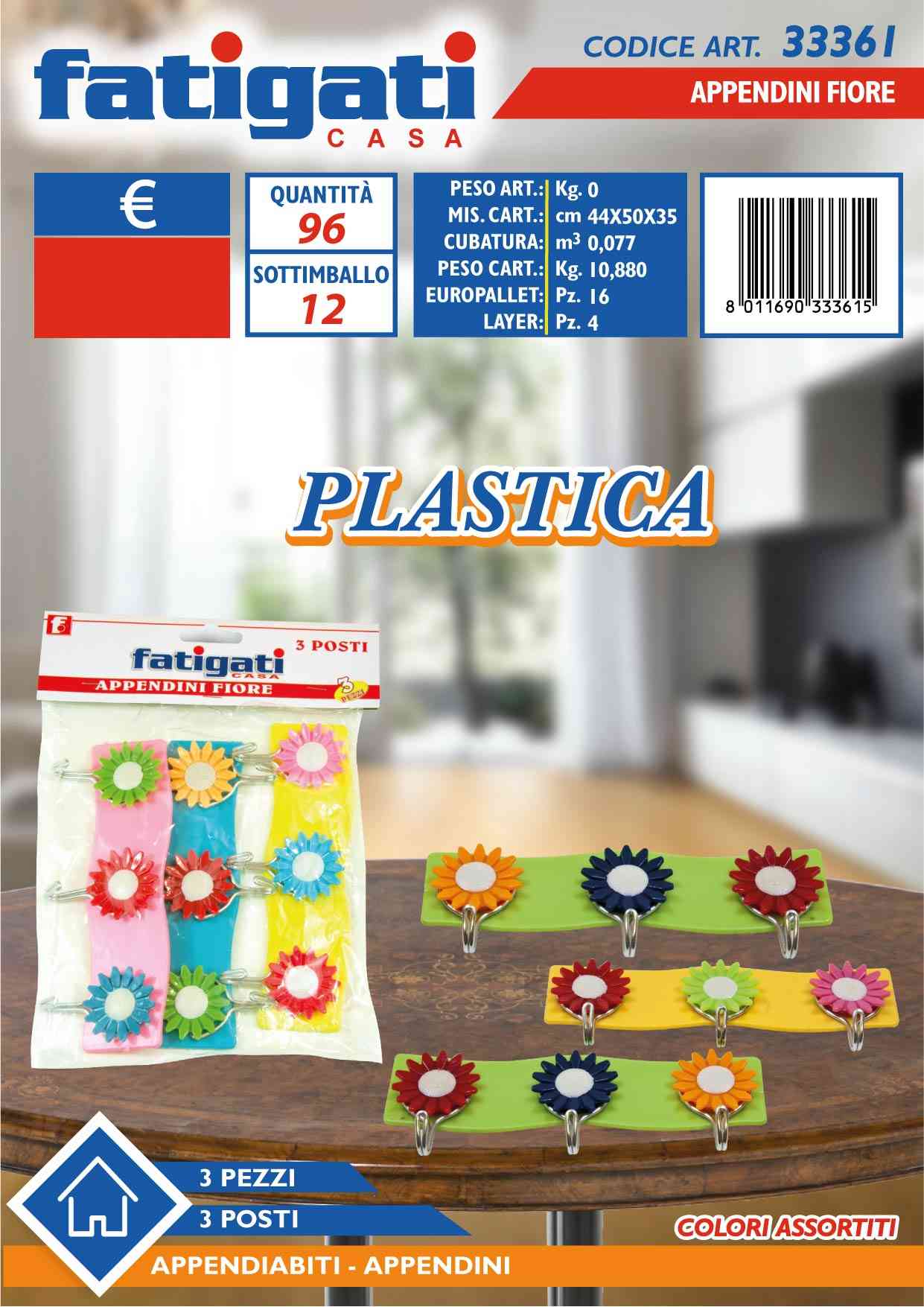 FATIGATI APPENDINI FIORE 3PZ. 3 POSTI